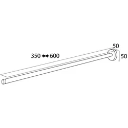 Handtuchhalter Boston teleskopisch 350-600 mm, Edelstahl gebürstet