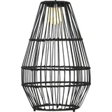 Outsunny Solarleuchte Stahl/Rattan schwarz