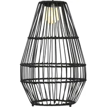 Outsunny Solarleuchte Stahl/Rattan schwarz