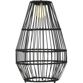 Outsunny Solarleuchte Stahl/Rattan schwarz