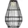 Outsunny Solarleuchte Stahl/Rattan schwarz