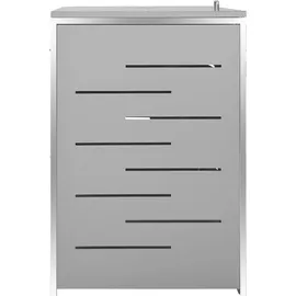 vidaXL Mülltonnenbox für 4 Tonnen 276,5 x 77,5 x 115,5 cm grau
