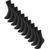 SCHIESSER Herren Socken - Bluebird, 10er Pack, Baumwollmix Schwarz 39-42