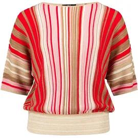 Zero Oversized-Pullover gestreift in patch CreamRed | Gr.: 44