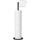 Toilettenpapierhalter Edelstahl ohne Bohren Klopapierhalter Schwarz