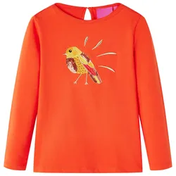 Kinder-Langarmshirt Dunkelorange 116