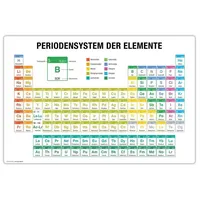 cover-your-desk Schreibtischunterlage für Kinder und Erwachsene Periodensystem der Elemente deutsch, aus hochwertigem Vinyl , 60 x 40 cm