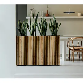 Herstera Pflanzkübel Deco Planter Divider L 120 x 40 x 80 cm Schwarz