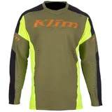 Klim Xc Pro Langarm-trikot - Hi-Vis / Winter Moss - XL