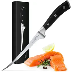 Joejis Filetiermesser Fisch 32 cm scharf aus Edelstahl - das Fischfiletiermesser ist hervorragend als Angelmesser