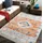 livabliss Lusaka Outdoor wetterfest - In und Outdoor für Balkon 160x213 cm, Terrasse, Garten, Küche - e Boho Style für draußen - Rost und Blau