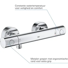 Grohe Grohtherm 800 Cosmopolitan Thermostat-Brausebatterie, DN 15, S-Anschlüsse, chrom,