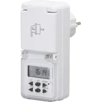 Unitec Wochenzeitschaltuhr mini 1.800 w mit Schutzabdeckung digital, weiß,