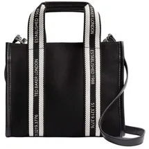 Ted Baker Umhängetasche Georjea Branded Webbing Canvas Small Tote Ecru