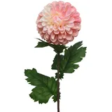 MARELIDA Dahlie am Stiel Pompon Kunstblume Stielblume Dekoblume H: 75cm rosa