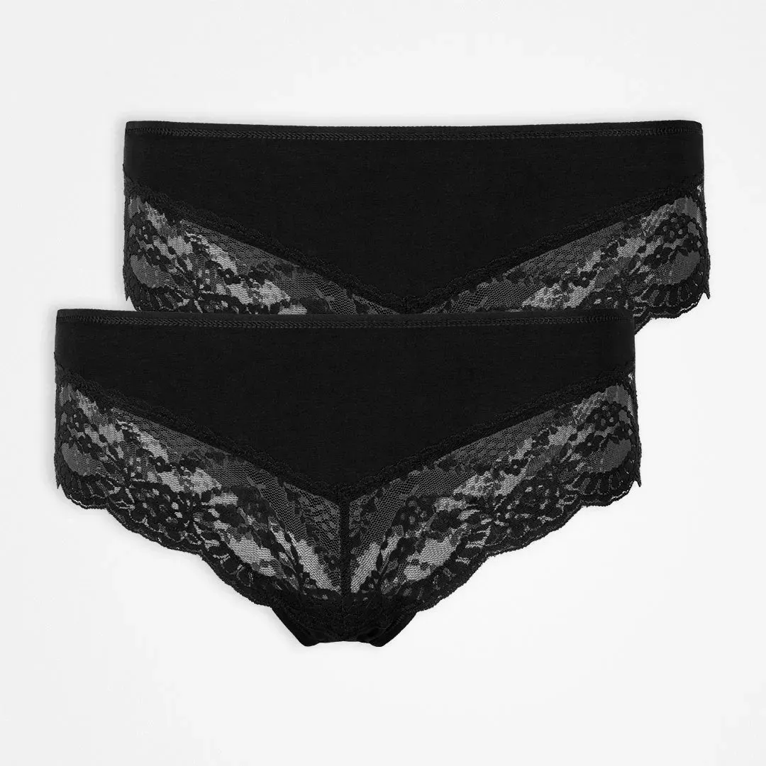 SNOCKS Hipster Lace 2er Set black - L