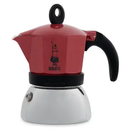 Bialetti Moka Induction 4 Tassen rot/silber