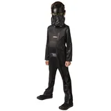 Rubies Star Wars Death Trooper Basic Kostüm für Kinder Kindergröße: 152 - Schwarz