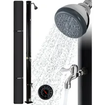 Arebos Solardusche Schwarz 228 cm