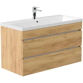 Posseik Waschbecken mit Unterschrank FELLINI 100 eiche gold 100,0 x 48,0 x 58,4 cm