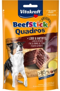 Vitakraft Beefstick Quadros met lever & aardappel hondensnack (70 g)  7 verpakkingen