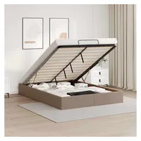 VidaXL Ottoman-Bett ohne Matratze Cappucino 140x200cm Kunstleder