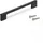 Emuca - Lot von 5 Möbelgriffe Montreal, L192mm, 160mm Achsenabstand, Zamak, Schwarz lackiert