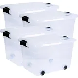 Siena Garden Aufbewahrungsbox Anzio 45 x 33,5 x 25 cm 4-tlg. transparent