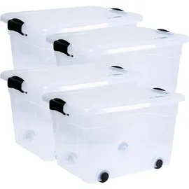 Siena Garden Aufbewahrungsbox Anzio 45 x 33,5 x 25 cm 4-tlg. transparent