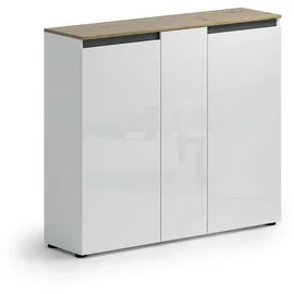 Home Affaire Zippo 130 x 113 x 35 cm hochglanz lackiert / weiß