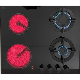 GASLINE GB850-FIB + Hybrid Gas-Elektro Kochfeld 60 cm