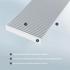 Julius Zöllner Jugendmatratze Basic Junior 140/200/10 cm – 9907940500