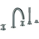 GROHE Atrio 5-Loch-Wannen-Kombination 29408DC0 mit Kreuzgriffen, supersteel