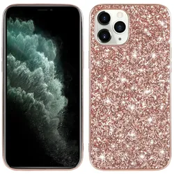 Schutz Handy Hülle für Apple iPhone 15 Pro Case Cover Glitzer Bumper EtuisTasche