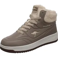 KangaROOS Damen K-Top Scoop Mid Sneaker, Stone Brown/Crystal Gray,