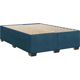 vidaXL Boxspringbett 140 x 200 cm Dunkelblau