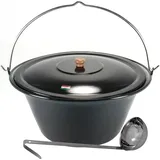 Grillplanet Gulaschkessel 30 Liter schwarz