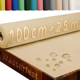 Tischdecke Rolle Tischdeckenrolle Vliesstoff Vlies Beige 1 x 25 m 80g/m2 abwaschbar wasserabweisend