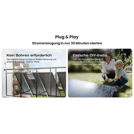 EcoFlow Balkonkraftwerk Bifazial 800 W inkl. 800 W EcoFlow Wechselrichter