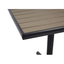 Mendler HWC-J95 Bistrotisch 70 x 70 x 74 cm Schwarz/Grau