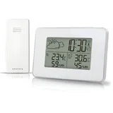 Funk-Wetterstation Innen Außensensor Thermometer Hygrometer digital LCD Uhr