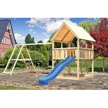 Akubi Spielturm Luis Set C mit Rutsche blau 89373