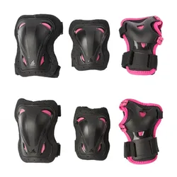 ROLLERBLADE SKATE GEAR JR 3 Pack Schonerset 2025 black/pink - XXXS
