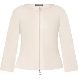 Betty Barclay Blazer mit Zweiwege-Reißverschluss und 3/4-Arm, Beige, 38