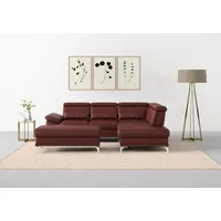 sit&more Ecksofa »Cabrio L-Form, mit Sitztiefenverstellung, Arm- und Kopfteilverstellung«, 3 Nierenkissen, Federkern, optional Bettfunktion und Stauraum