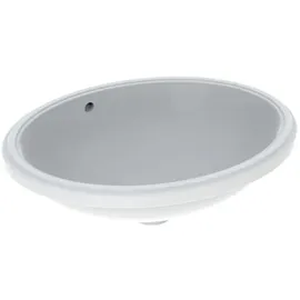 Geberit VariForm Unterbauwaschtisch oval, 500x400mm, ohne Hahnloch, mit Überlauf, weiß KeraTect