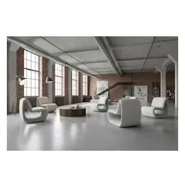 KAWOLA Sessel HAZEL Loungesessel Stoff / Kunstleder grau