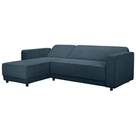 dorel home Ecksofa DOREL HOME "Allie Schlafsofa 230 cm mit Relaxfunktion in der Rückenlehne", blau, B:230cm H:82cm T:154cm, 100% Polyester, Sofas, Ecksofa, Schlaffunktion (108/194,5cm), trendiger Cord o. pflegeleichter Velours
