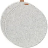 MIQIO Sitzkissen 35 x 35 x 2 cm hellgrau 2-tlg.