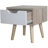 Hti-Living Nachtschrank Thekla 29,3 x 25 x 29,3 cm Weiß